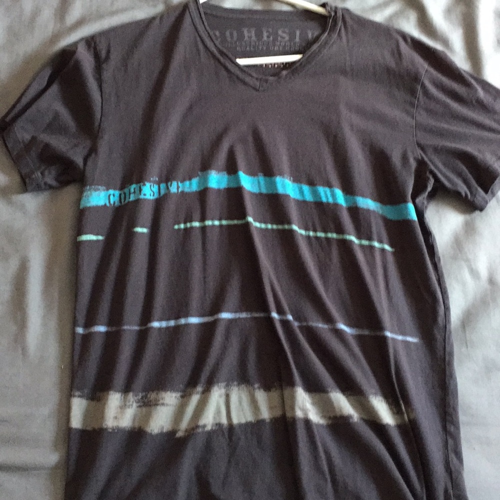 Striped V-neck